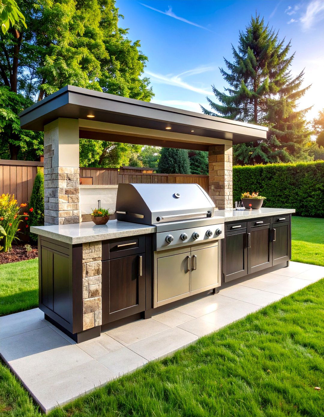 Built In Stone Patio Grill Station - 30 patio grill ideas
