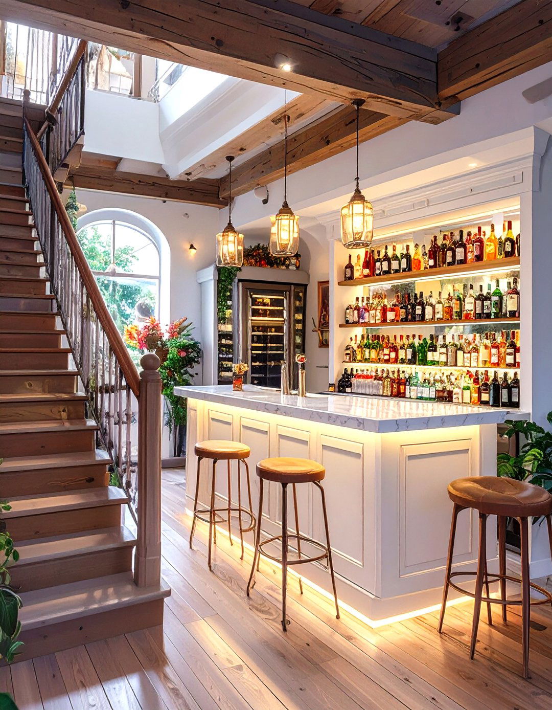 Built In Under Stairs Man Cave Bar - 30 small man cave bar ideas