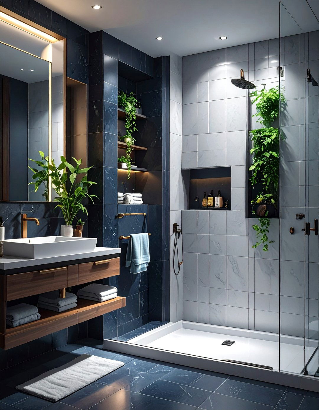 Built In Wall Niches - 30 bathroom towel storage ideas
