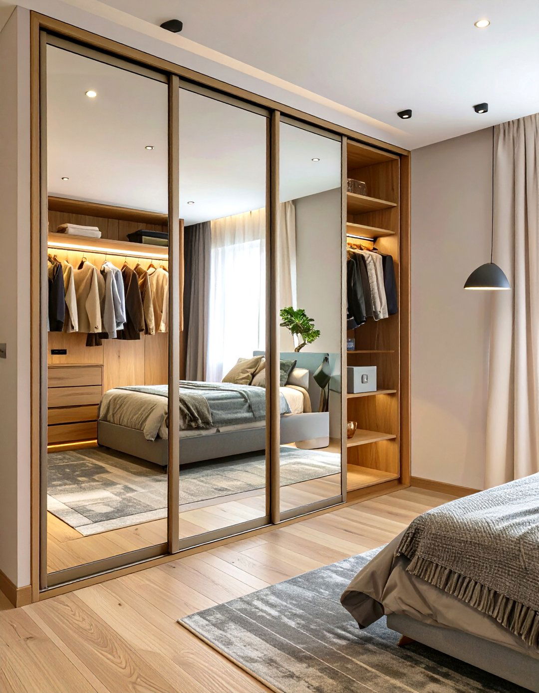Built In Wardrobe with Sliding Doors - 30 small bedroom design ideas