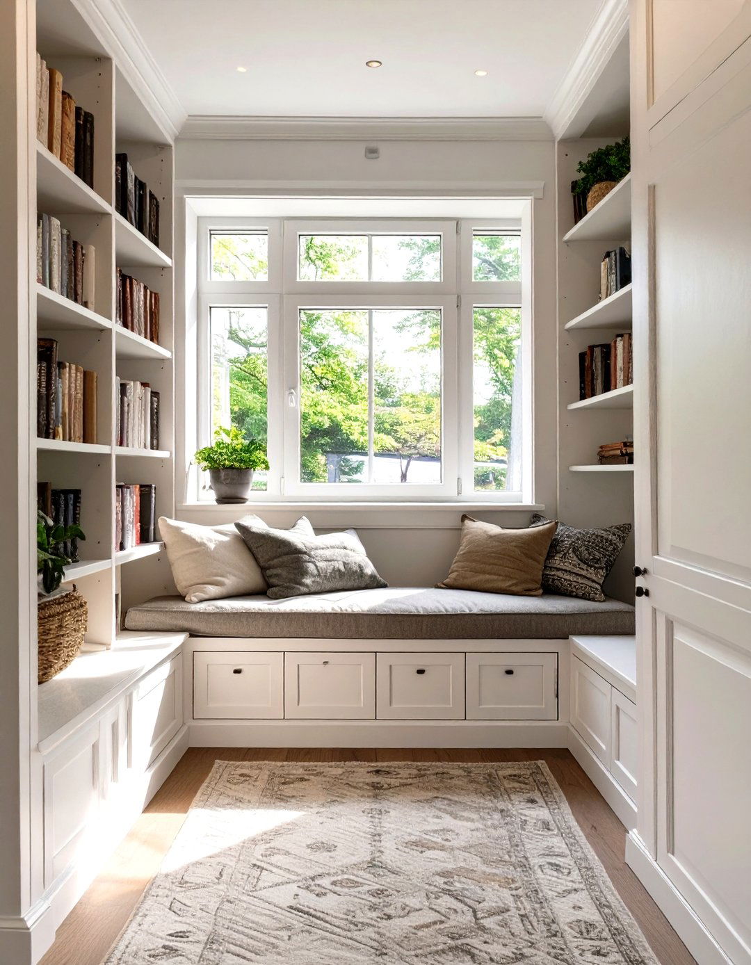 Built In Window Seat Nook - 30 narrow living room ideas