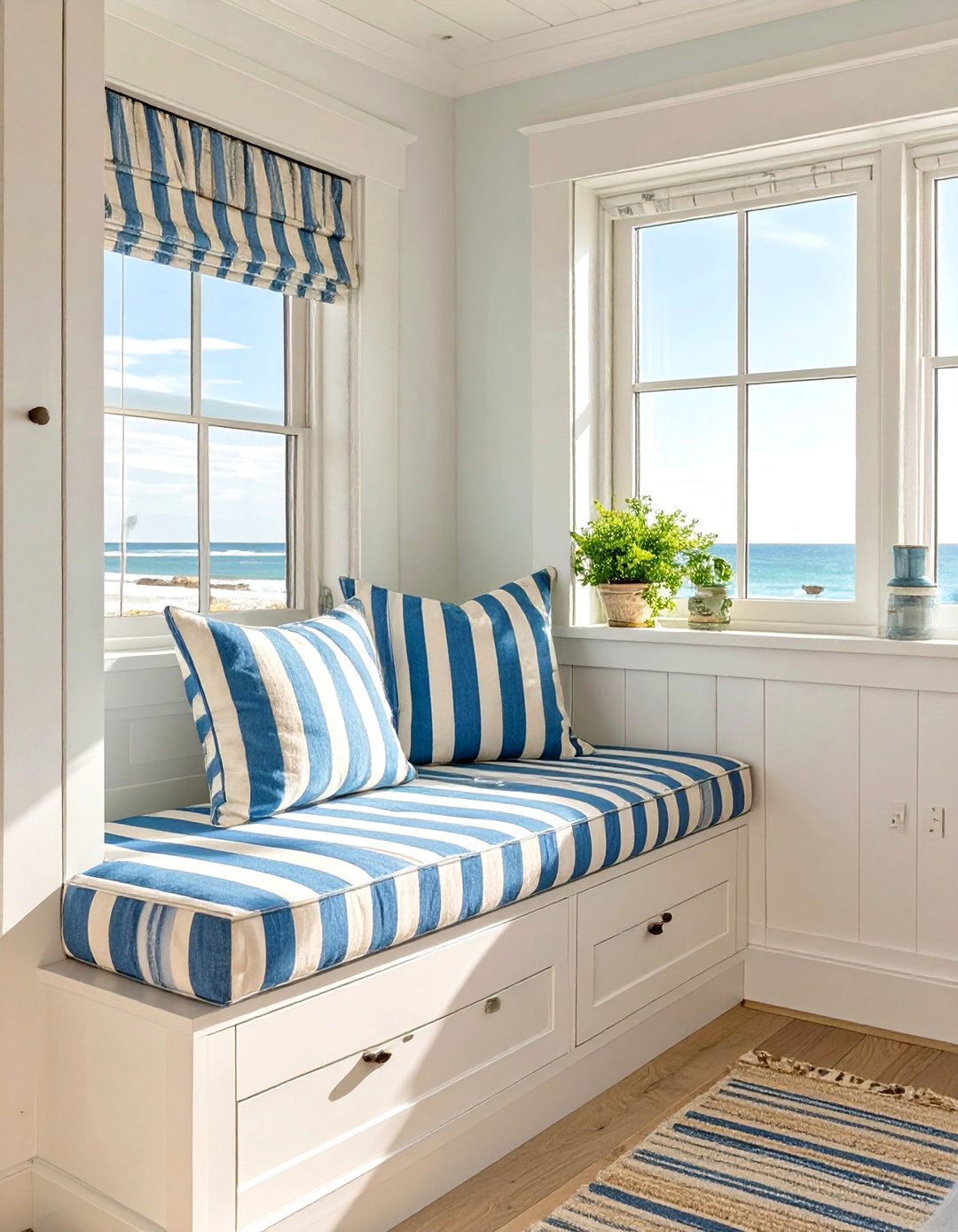 Built In Window Seat - 30 seaside coastal kitchen design ideas