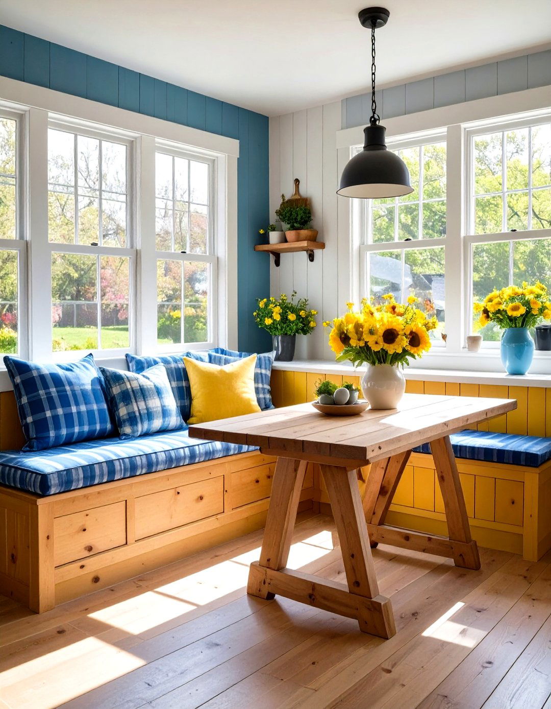 Built In Wooden Breakfast Nooks - 30 rustic interior design ideas