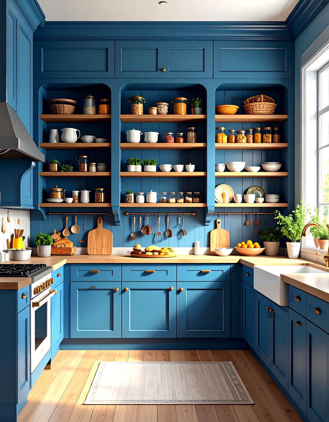 Built in Alcove Kitchen Shelves - 30 kitchen shelves ideas