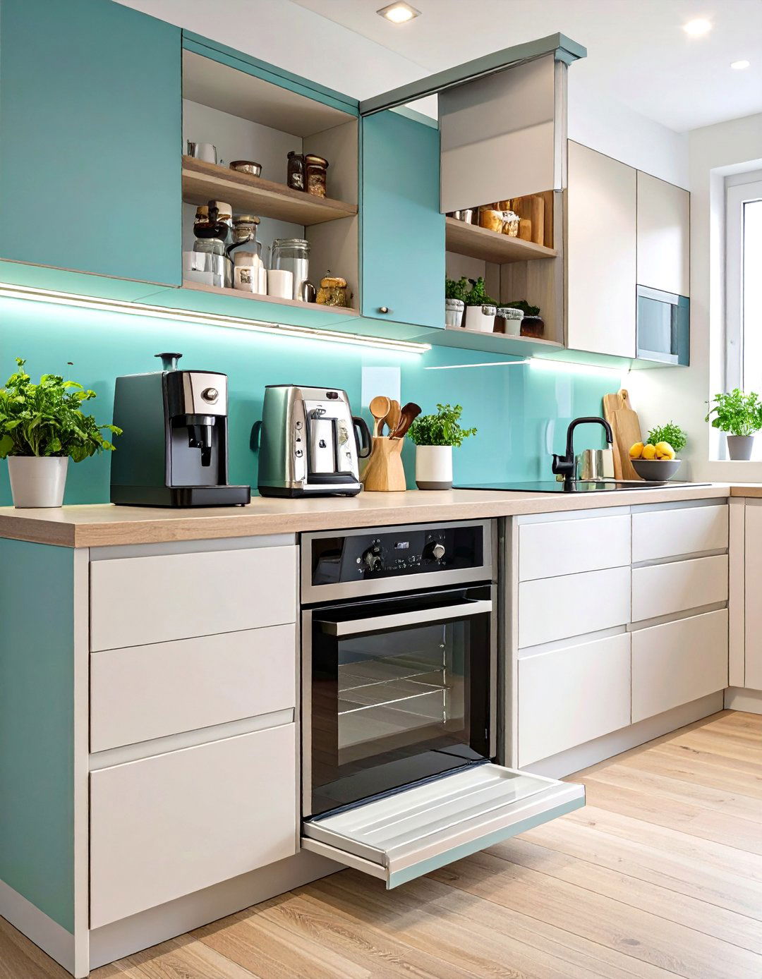 Built in Appliance Garages for Small Kitchens - 30 small kitchen trends 2025
