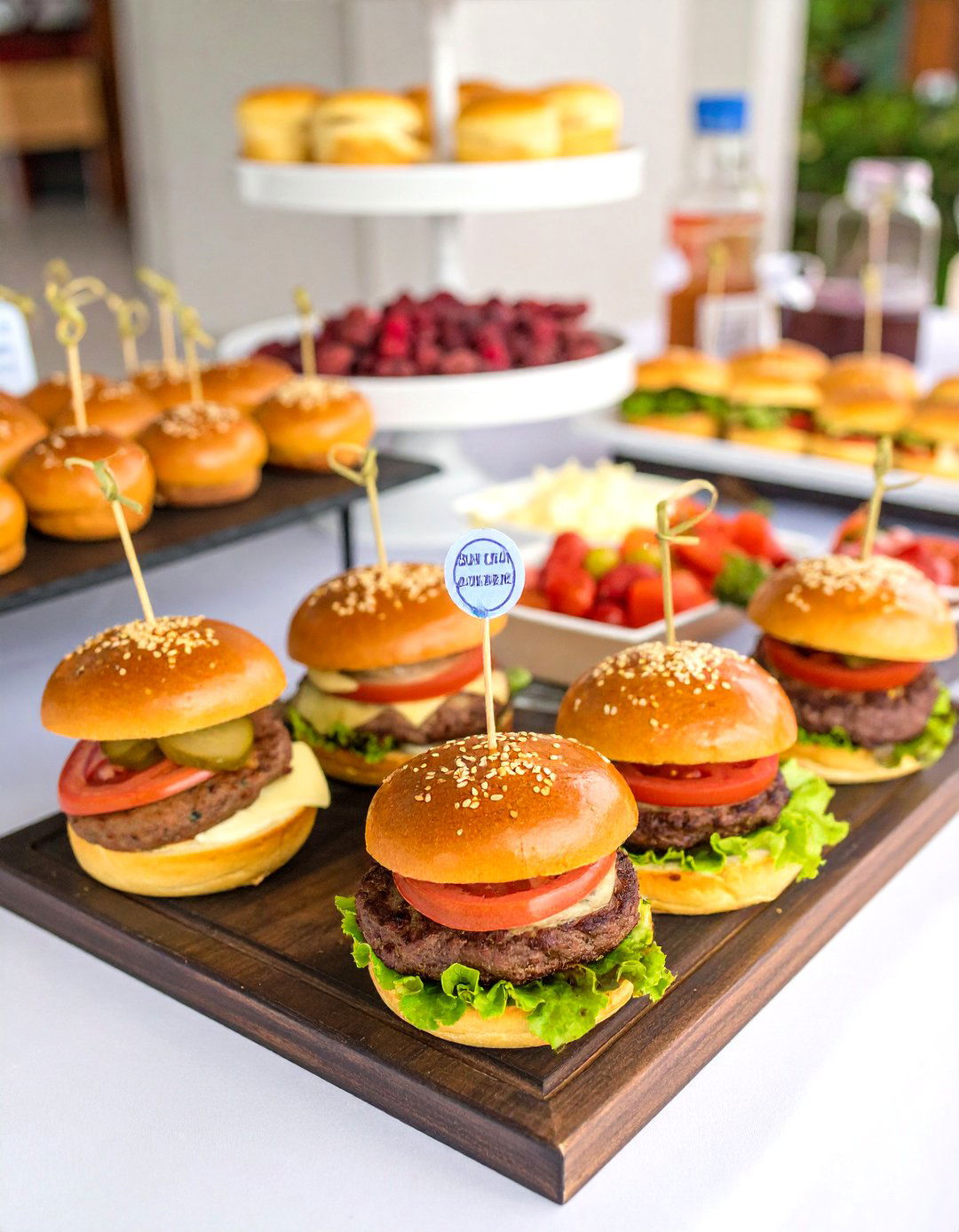 Bun in the Oven Slider Bar - 30 baby shower food ideas girl