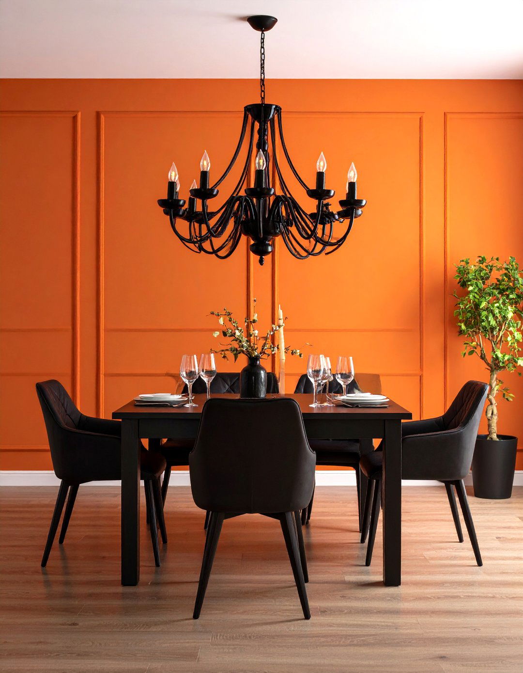 Burnt Orange Dining Room - 30 2025 paint color trends