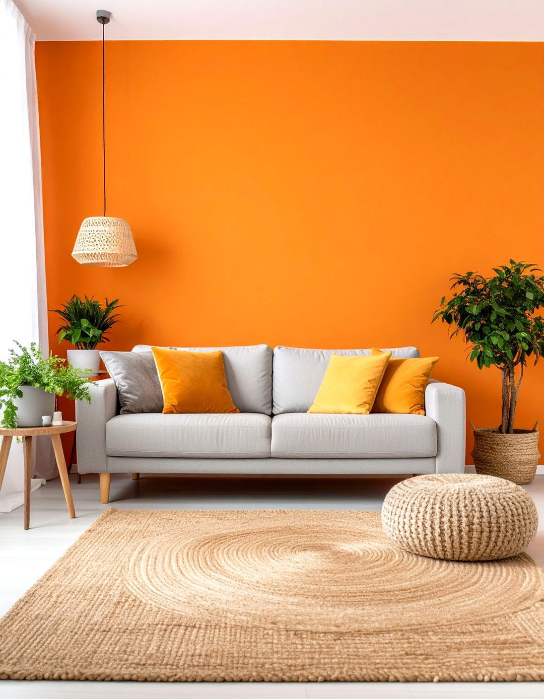 Burnt Orange Living Area - 30 interior paint color ideas
