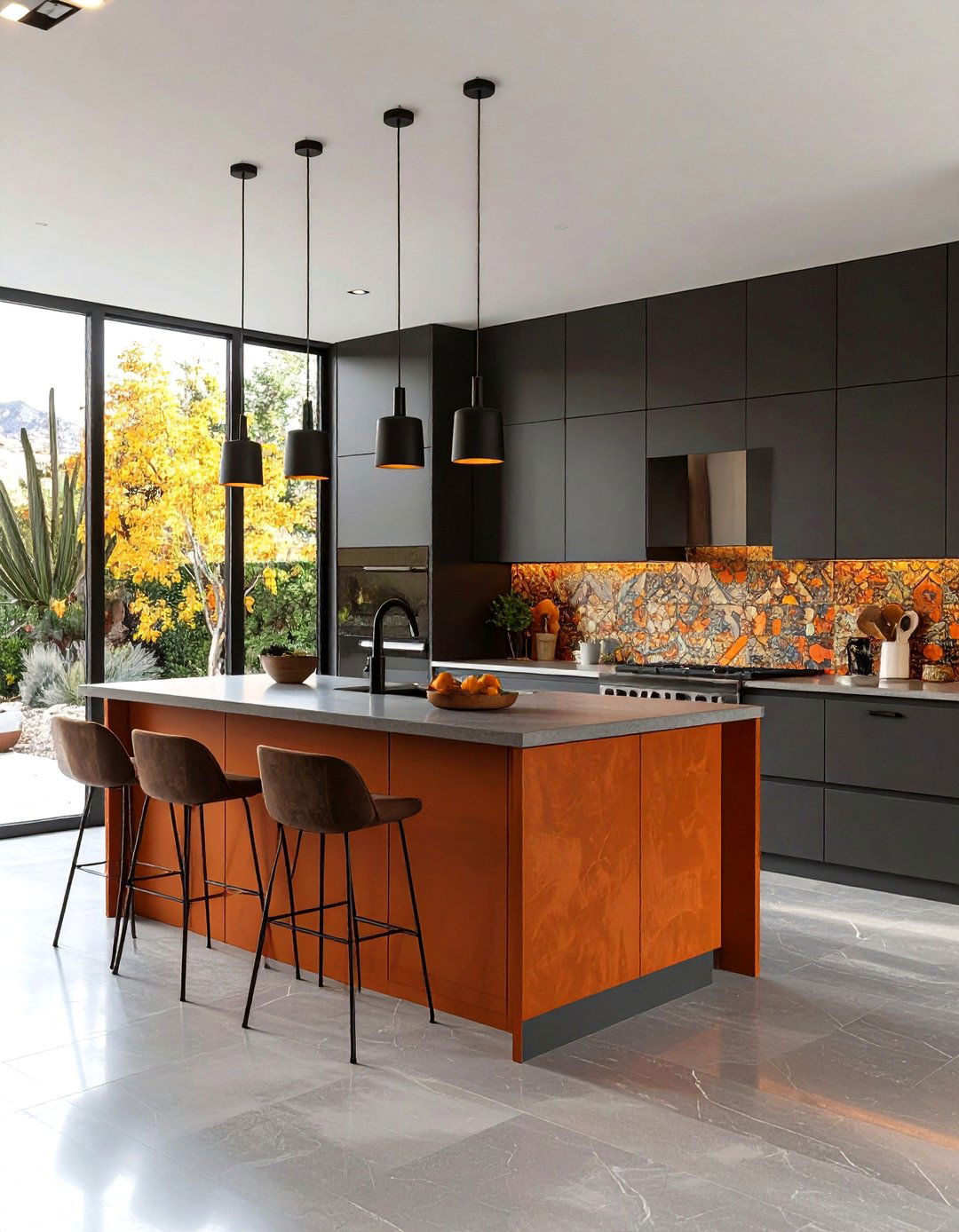 Burnt Orange and Rust Kitchen Accents - 30 kitchen color trends 2025