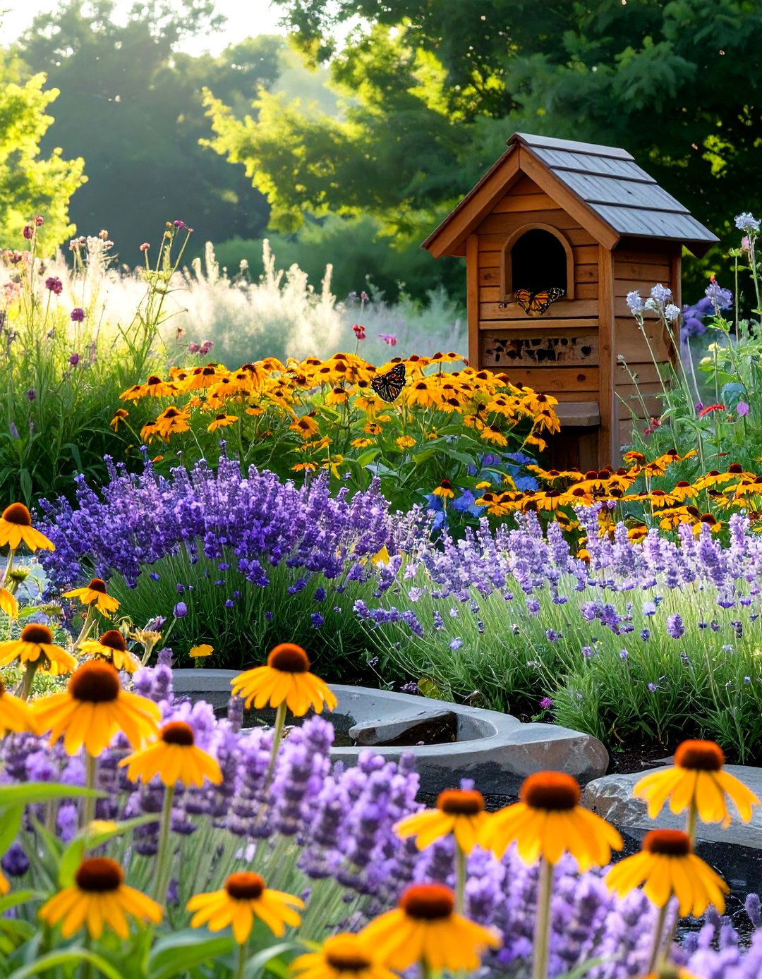 Butterfly and Pollinator Hub - 30 corner landscaping ideas