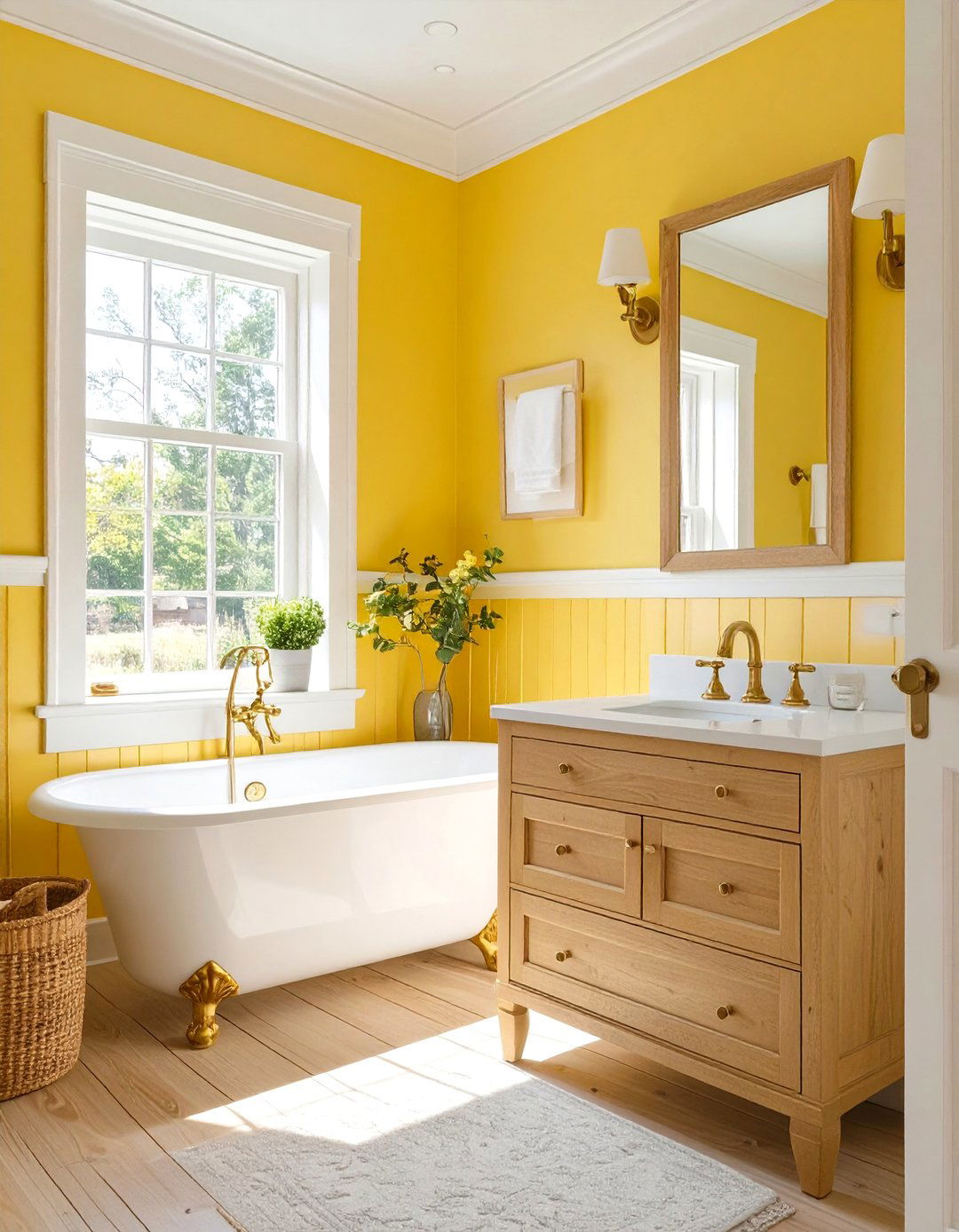 Buttery Yellow Bathroom - 30 bathroom paint color ideas