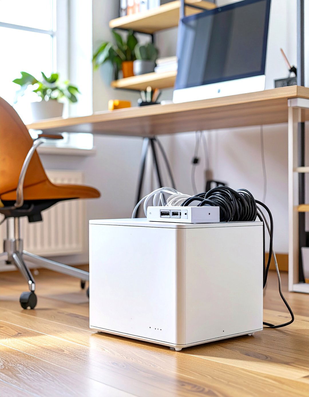 Cable Management Box - 30 small office decor ideas