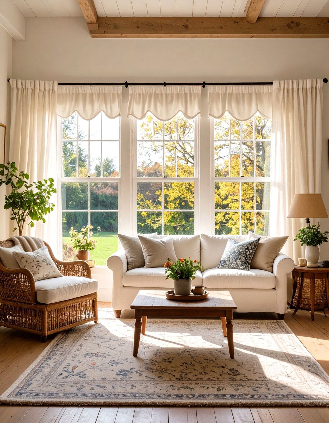 Cafe Curtains for a Charming Quaint Feel - 30 living room window treatment ideas