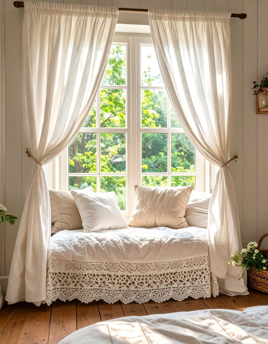 Cafe Curtains for a Quaint Bedroom Nook - 30 curtain ideas for bedroom