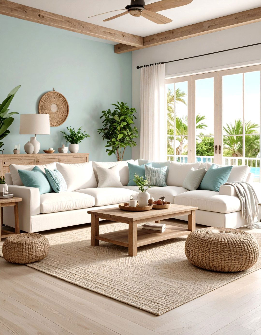 Calming Pale Blue Living Room - 30 living room paint color ideas