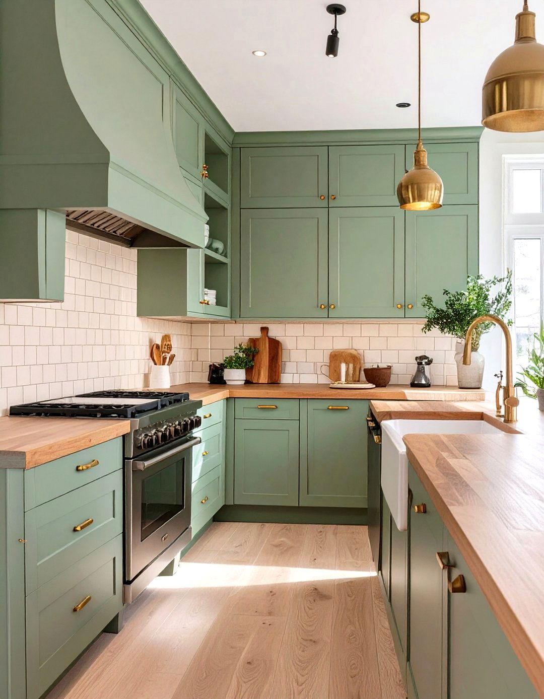 Calming Sage Green Kitchen - 30 colorful kitchen ideas