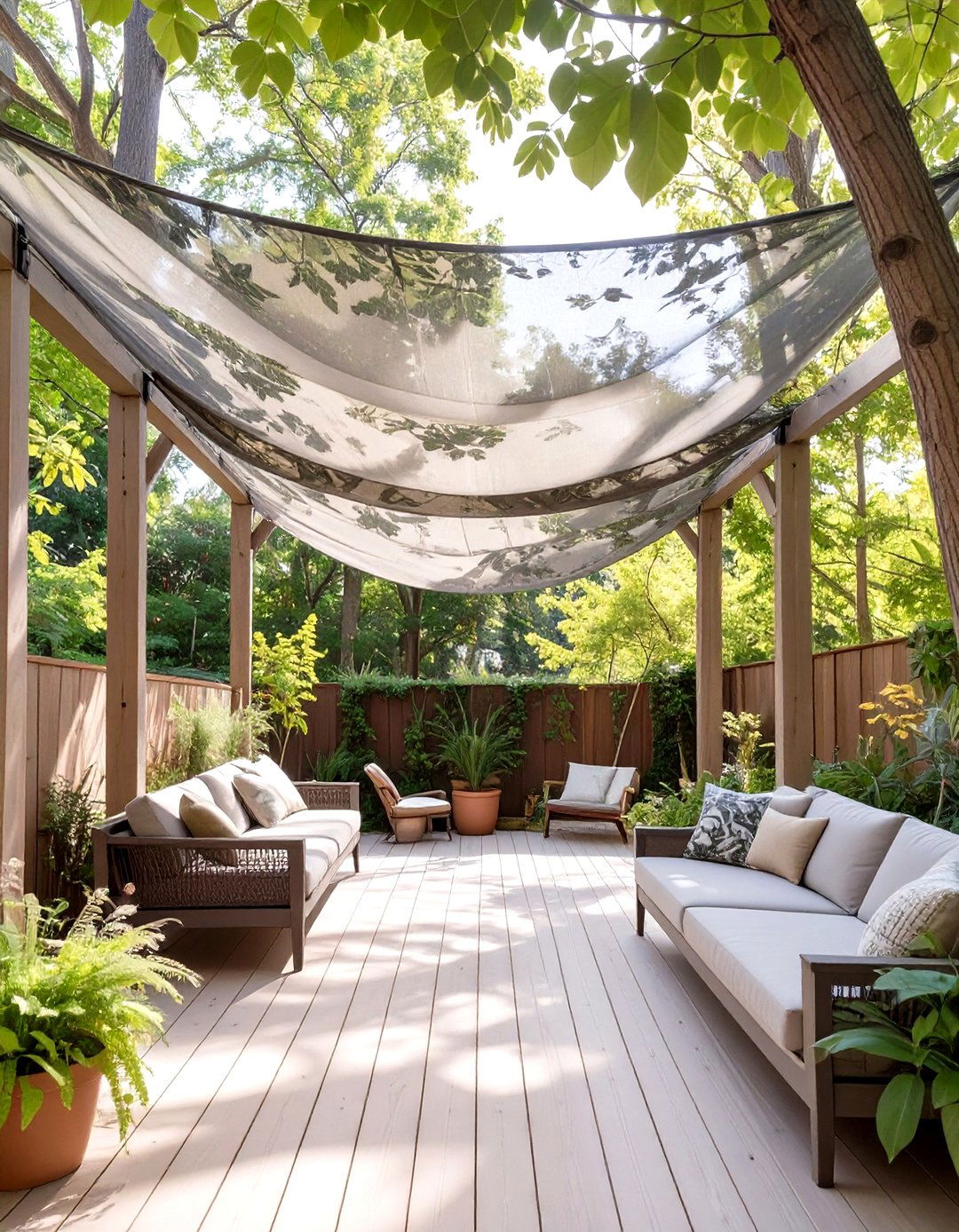 Camouflage Netting Drape - 30 cheap patio cover ideas