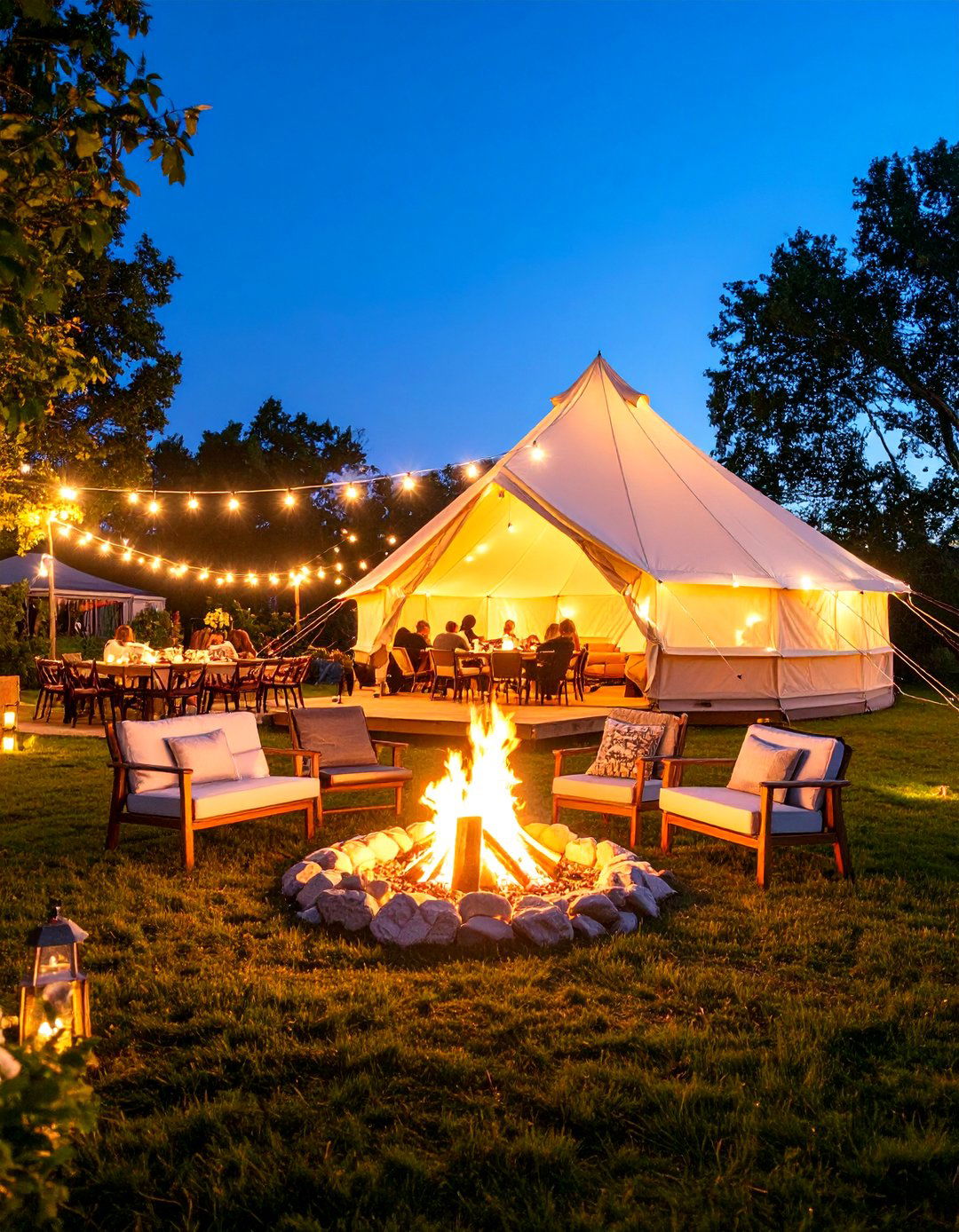 Campout Celebration - 30 backyard engagement party ideas