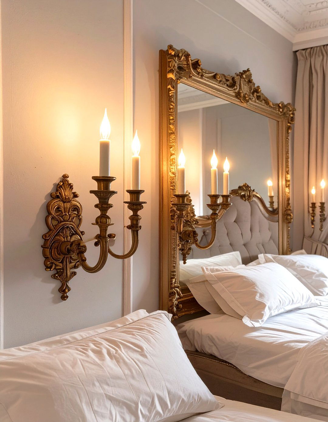 Candelabra Wall Sconces - 30 vintage bedroom ideas