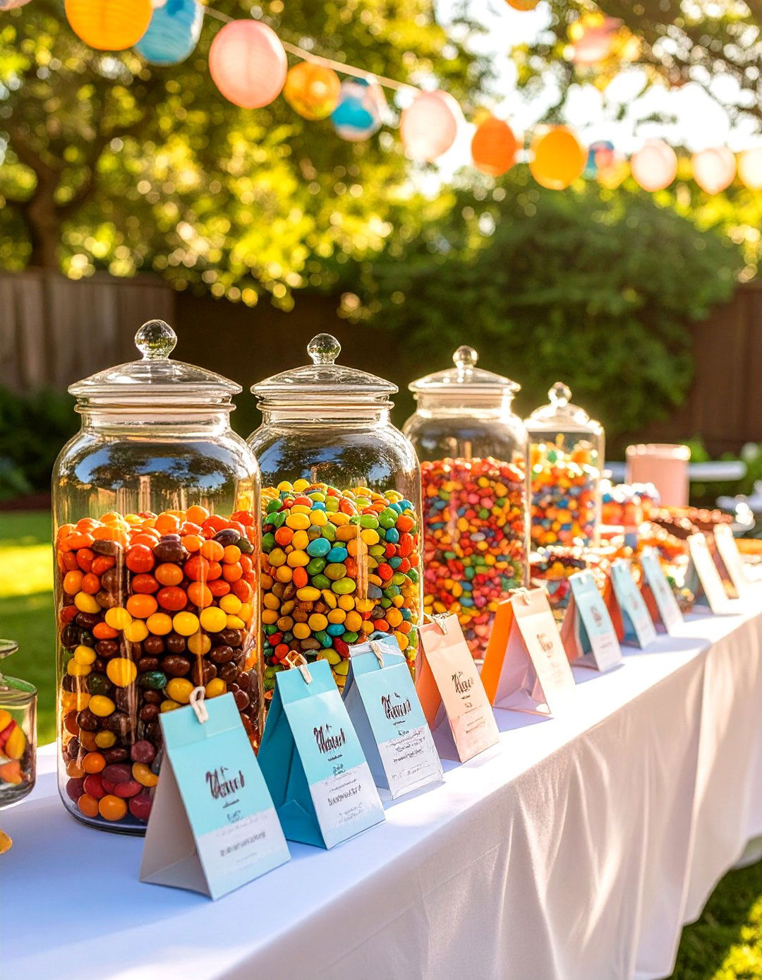 Candy Buffet To Go Bar - 30 outdoor graduation party ideas