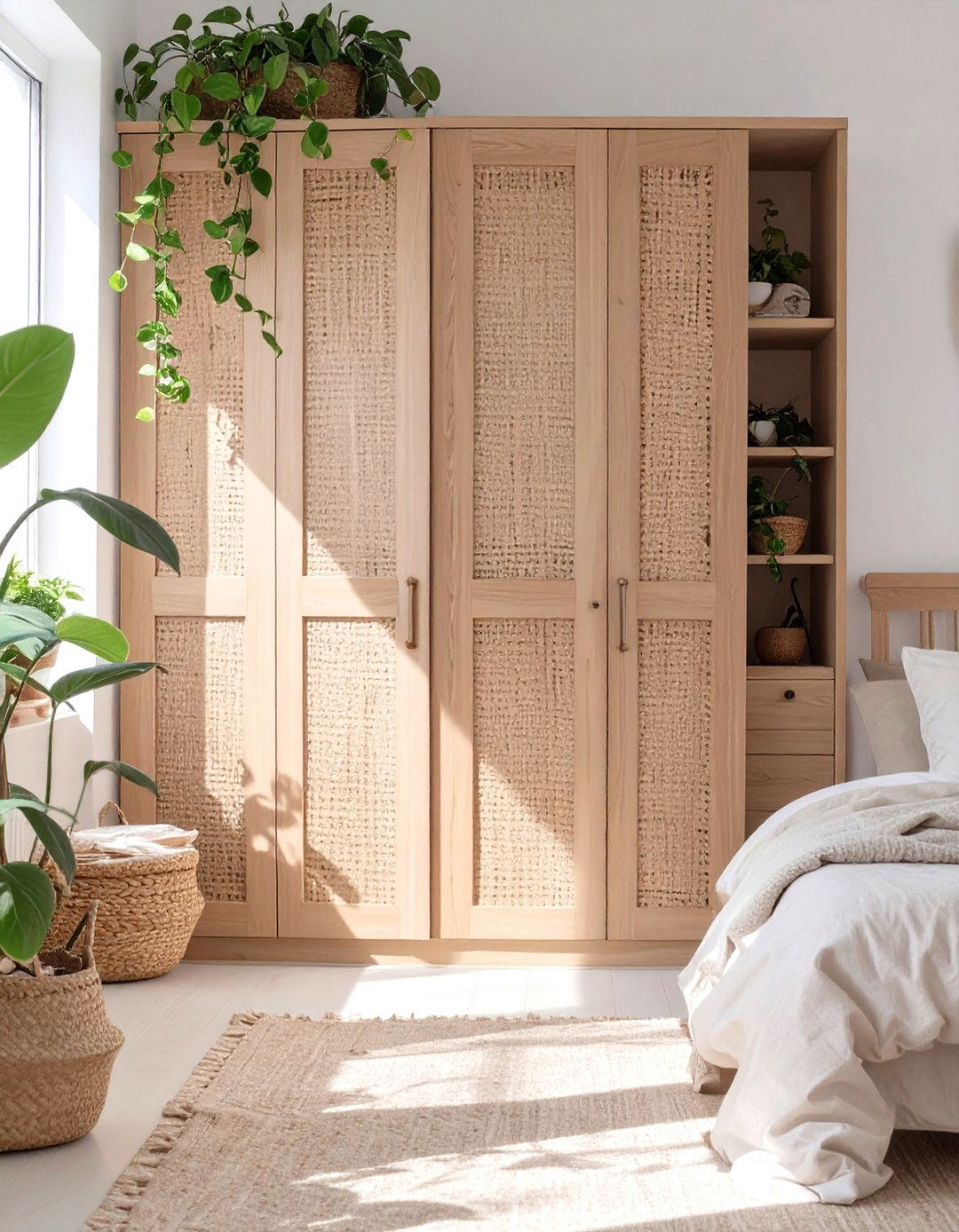 Cane Webbing Closet Doors - 30 closet door ideas for bedroom
