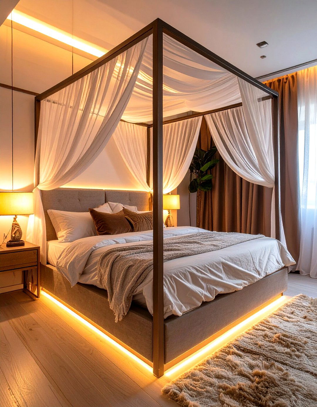 Canopy Bed Glamour - 30 glam bedroom ideas