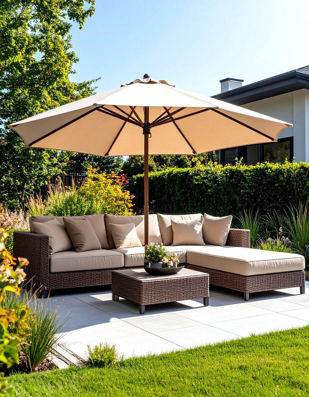 Cantilever Umbrella with Base - 30 patio furniture ideas