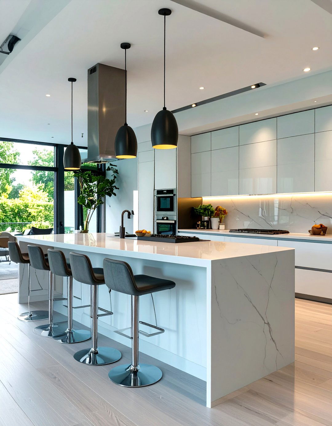 Cantilevered Kitchen Island - 30 luxury modern kitchen designs