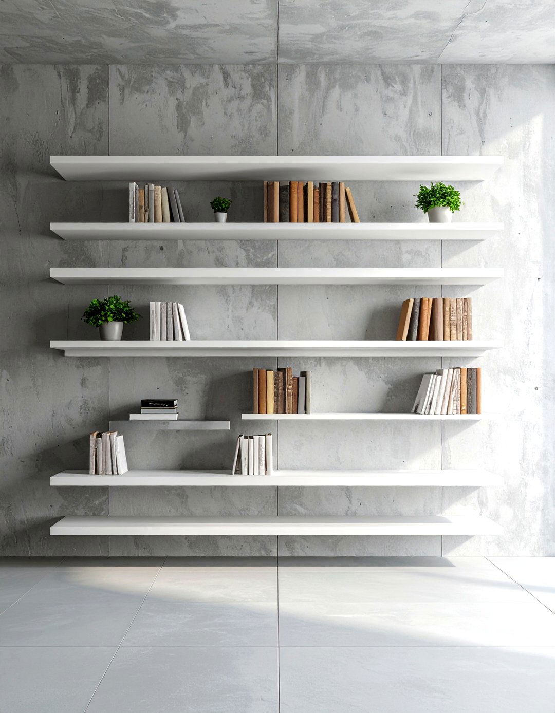 Cantilevered Living Room Shelving - 30 living room bookshelf ideas