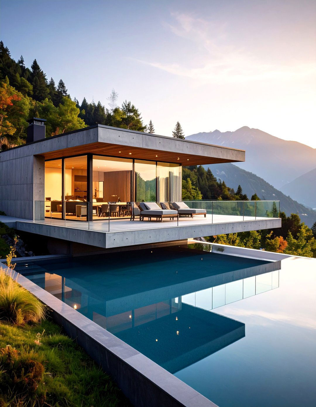 Cantilevered Pool Deck - 30 pool deck ideas