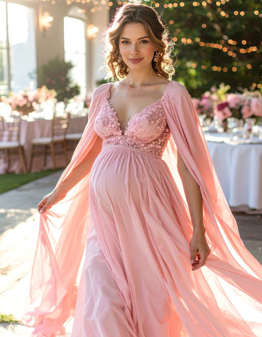Cape Dress - 30 baby shower outfit ideas