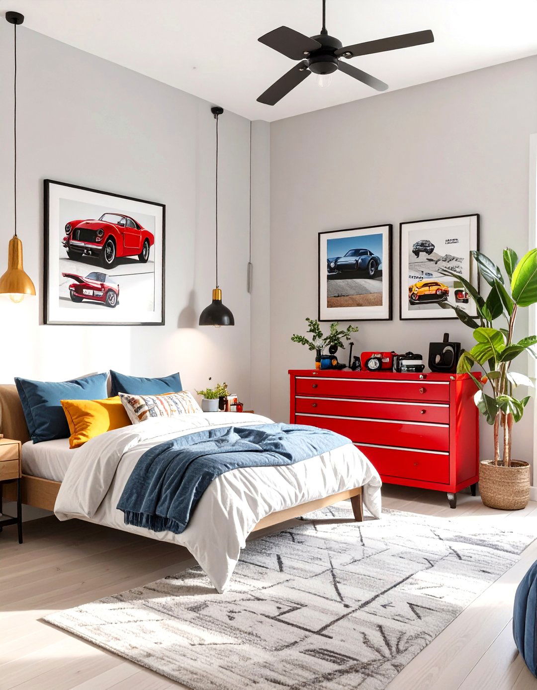 Car Enthusiast Teen Boy Bedroom - 30 teen boy bedroom ideas