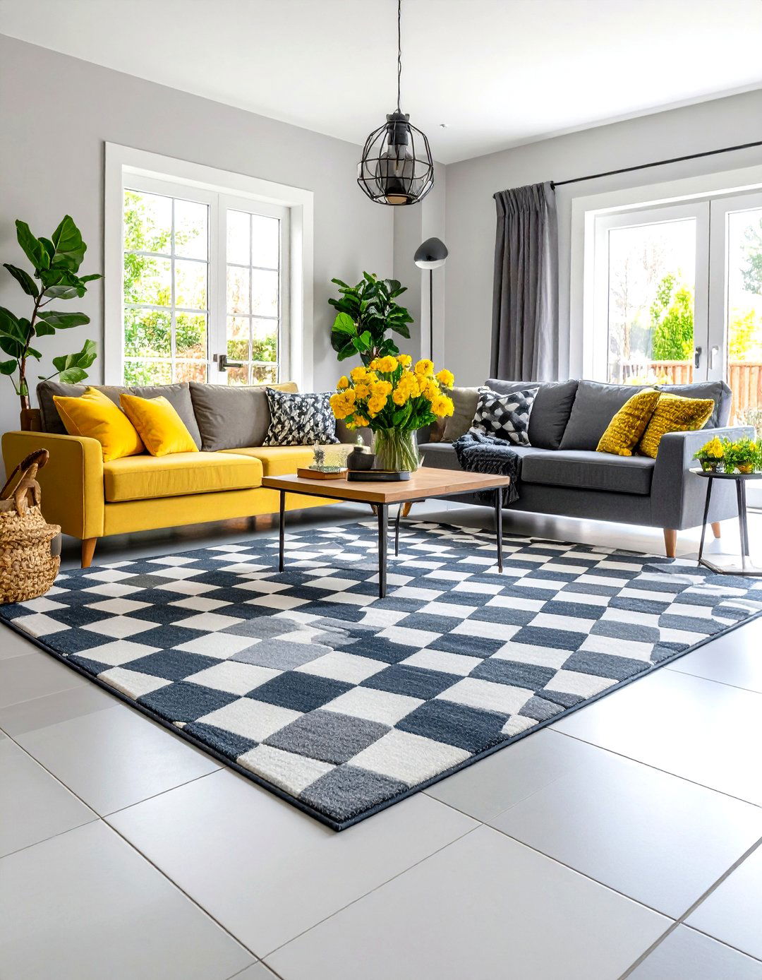 Carpet Tiles for Custom Design - 30 living room floor ideas