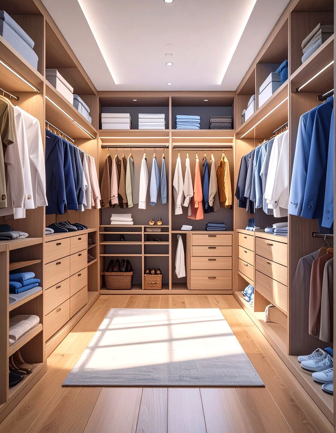Categorizing by Clothing Type - 30 walk in closet organization ideas