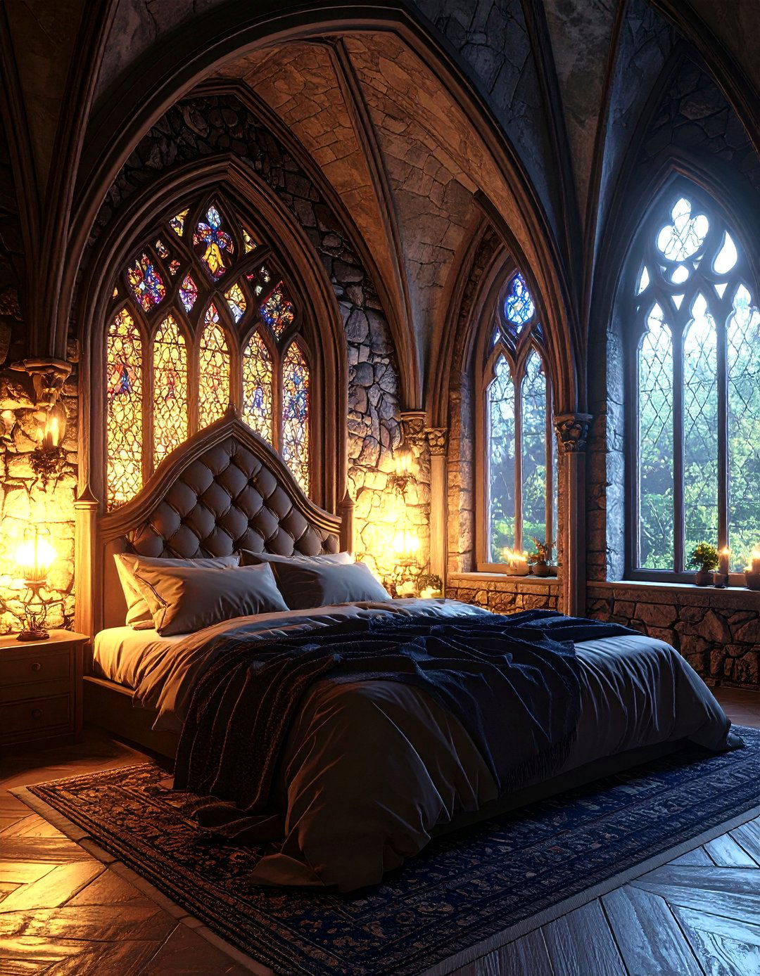 Cathedral Inspired Gothic Bedroom - 30 gothic bedroom ideas