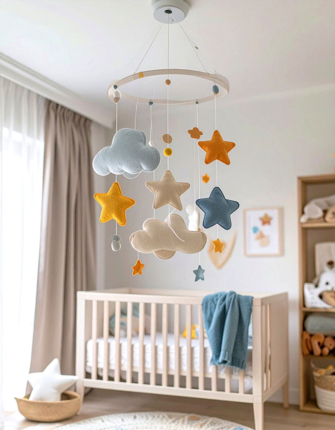 Ceiling Hung Mobile Nursery - 30 small nursery ideas