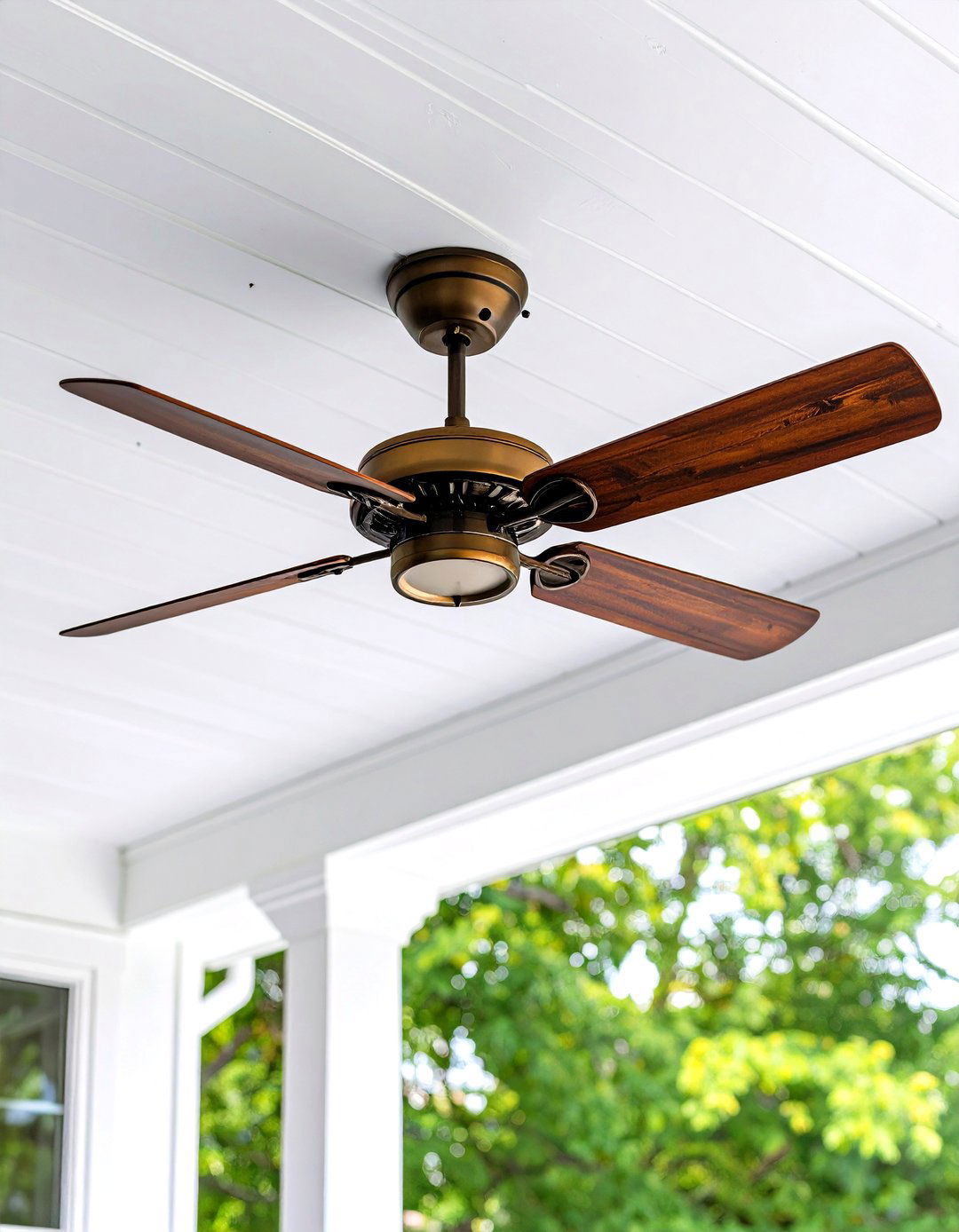Ceiling Mounted Rustic Fan - 30 rustic front porch decorating ideas