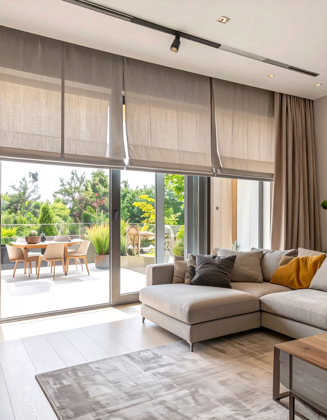 Ceiling Mounted Track Sliding Glass Door Curtains - 30 sliding glass patio door curtain ideas