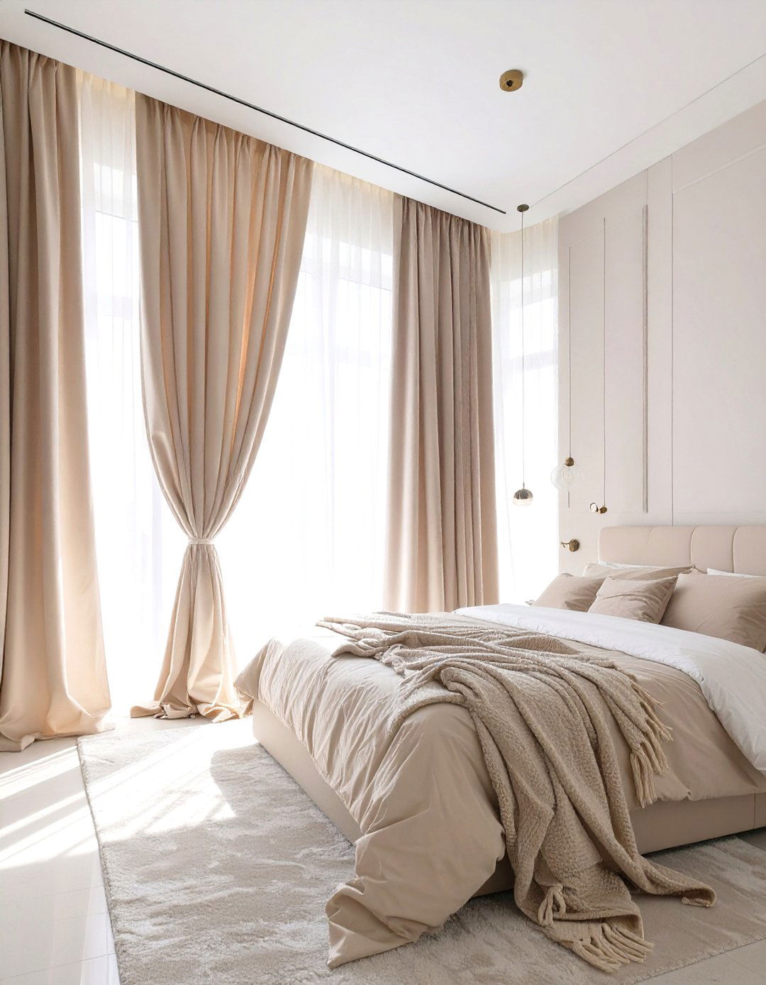 Ceiling to Floor Curtains for Small Bedrooms - 30 small bedroom interior design ideas