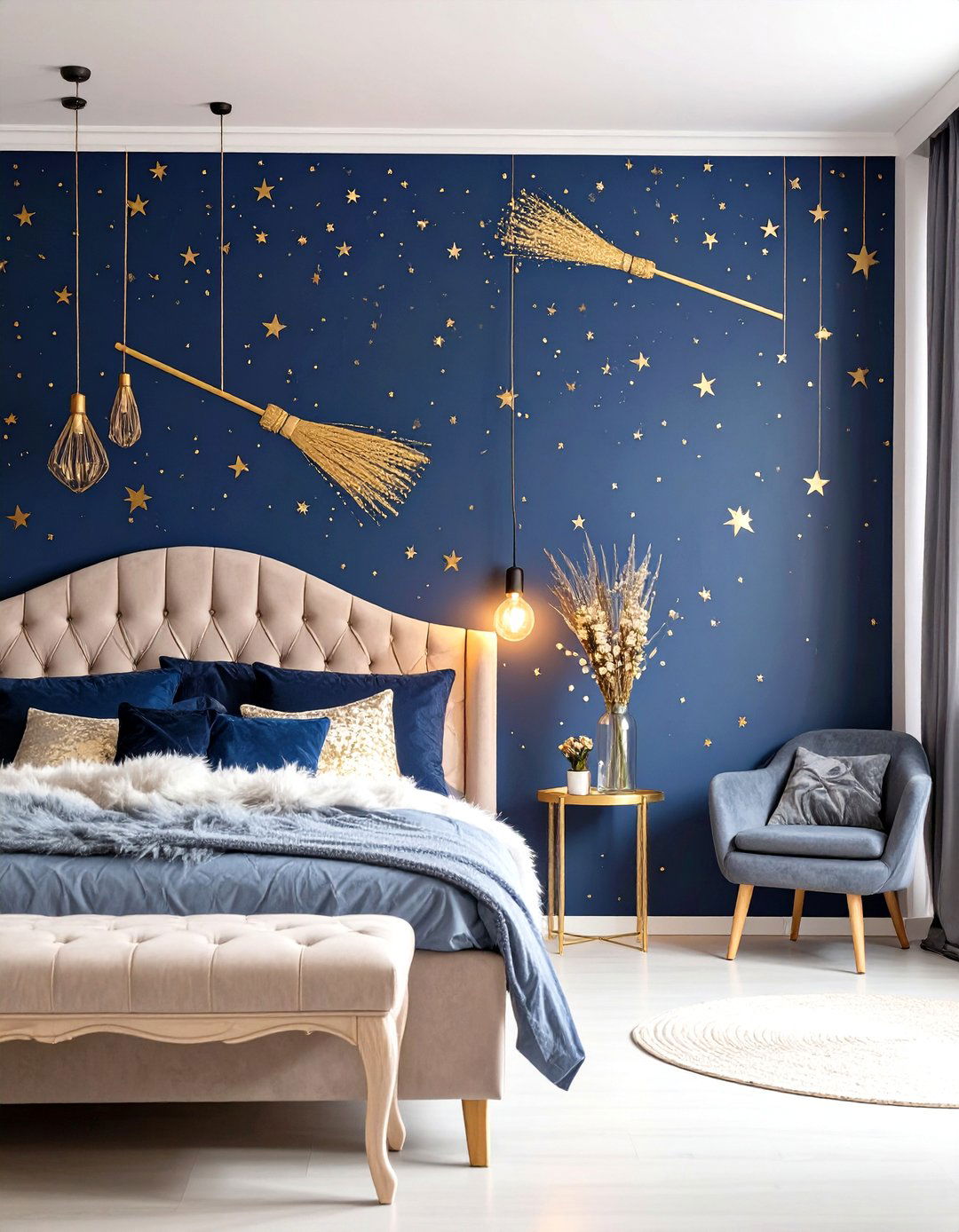 Celestial Flight Broom Wallpaper - 30 broom wallpaper ideas