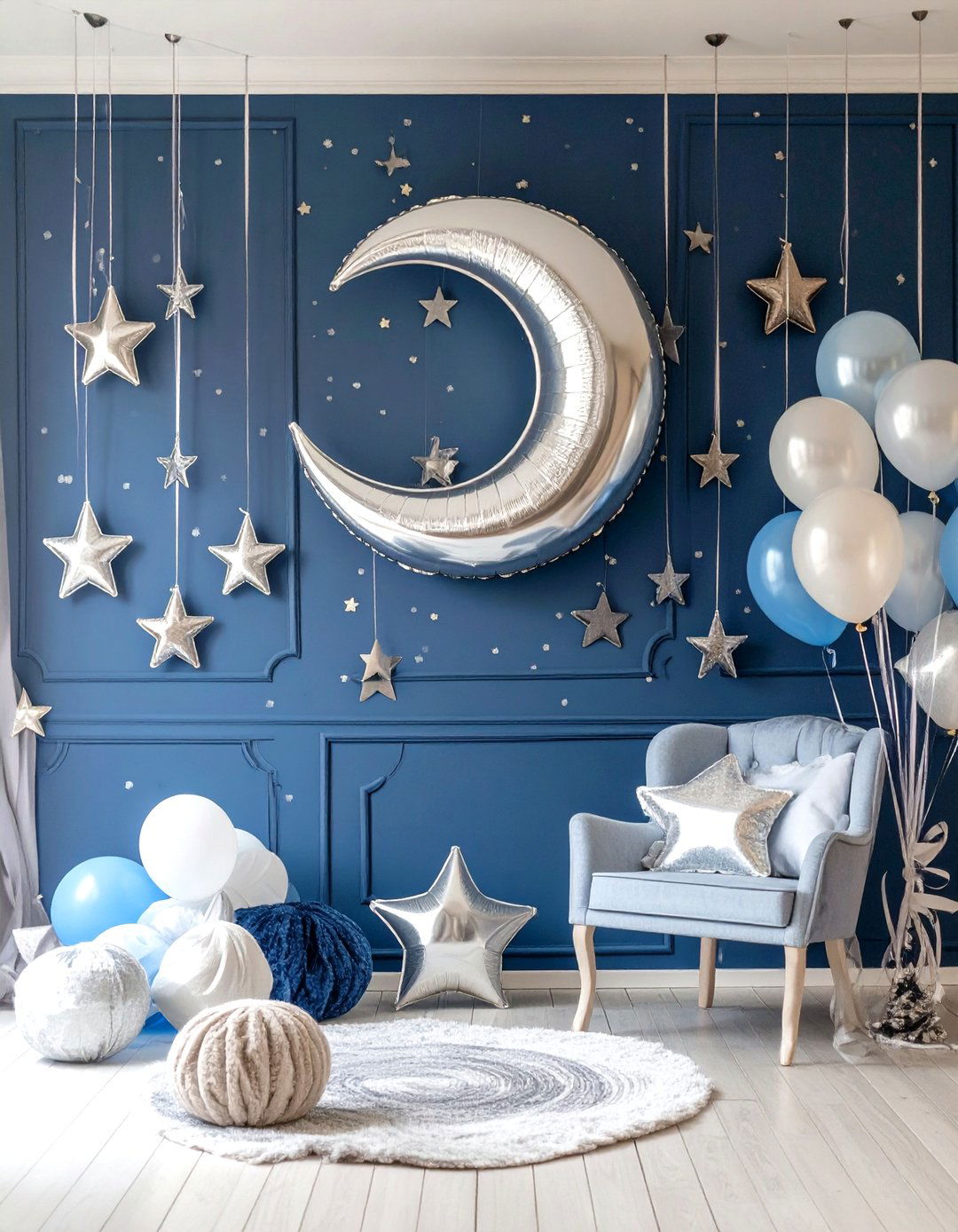 Celestial Moon and Stars Shower - 30 baby shower ideas for boys