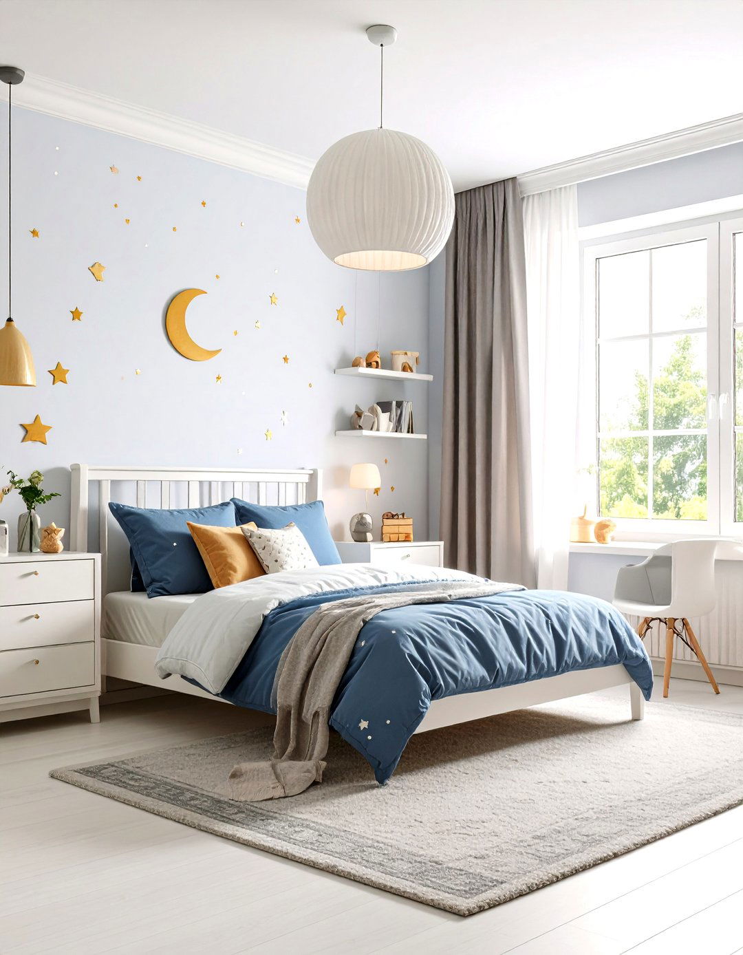 Celestial Starry Night Bedroom - 30 little girls room ideas