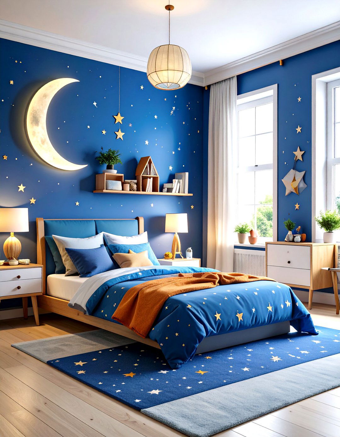 Celestial Starry Night Bedroom - 30 little girls bedroom ideas