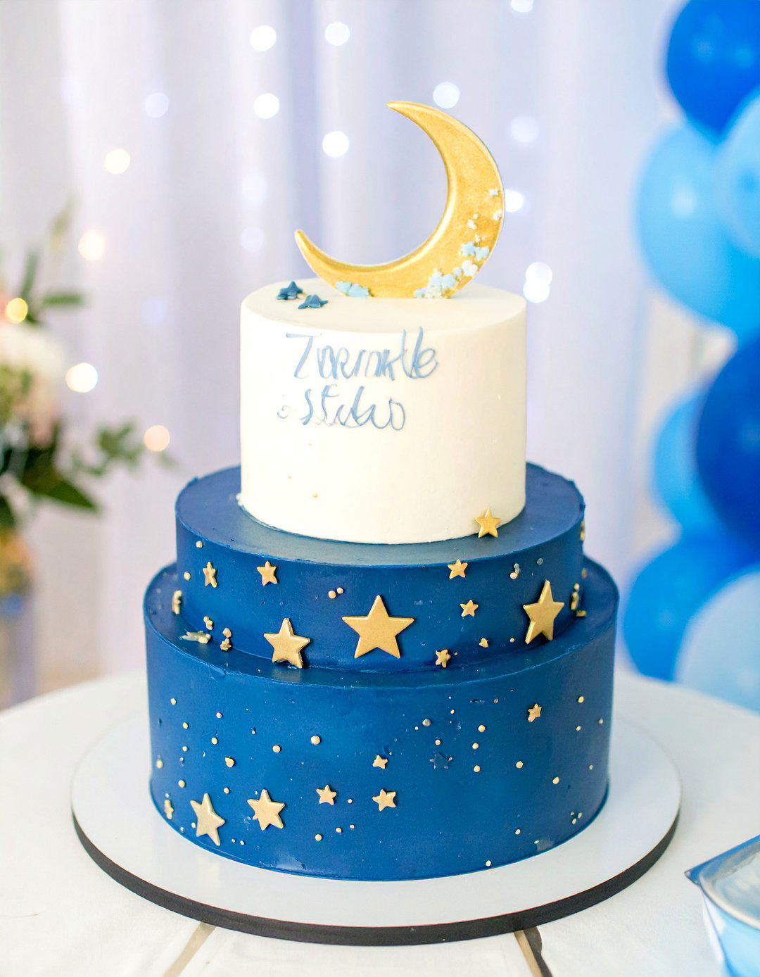 Celestial Twinkle Twinkle Little Star Cake - 30 baby shower cake ideas