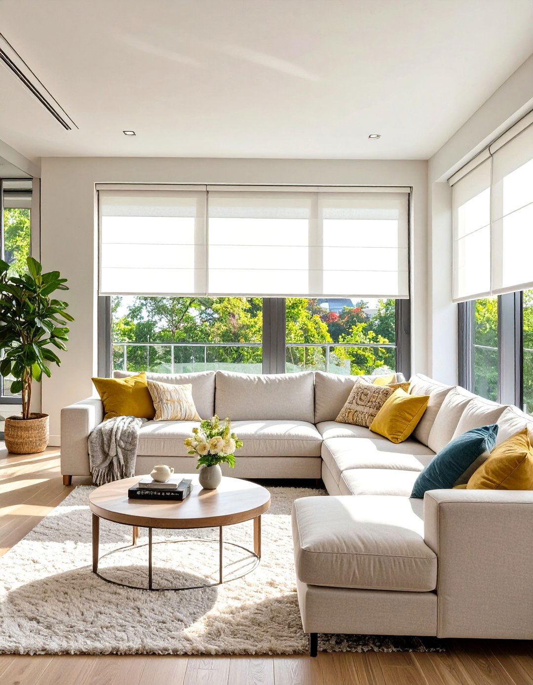 Cellular Shades for Energy Efficiency - 30 window treatment ideas for living room