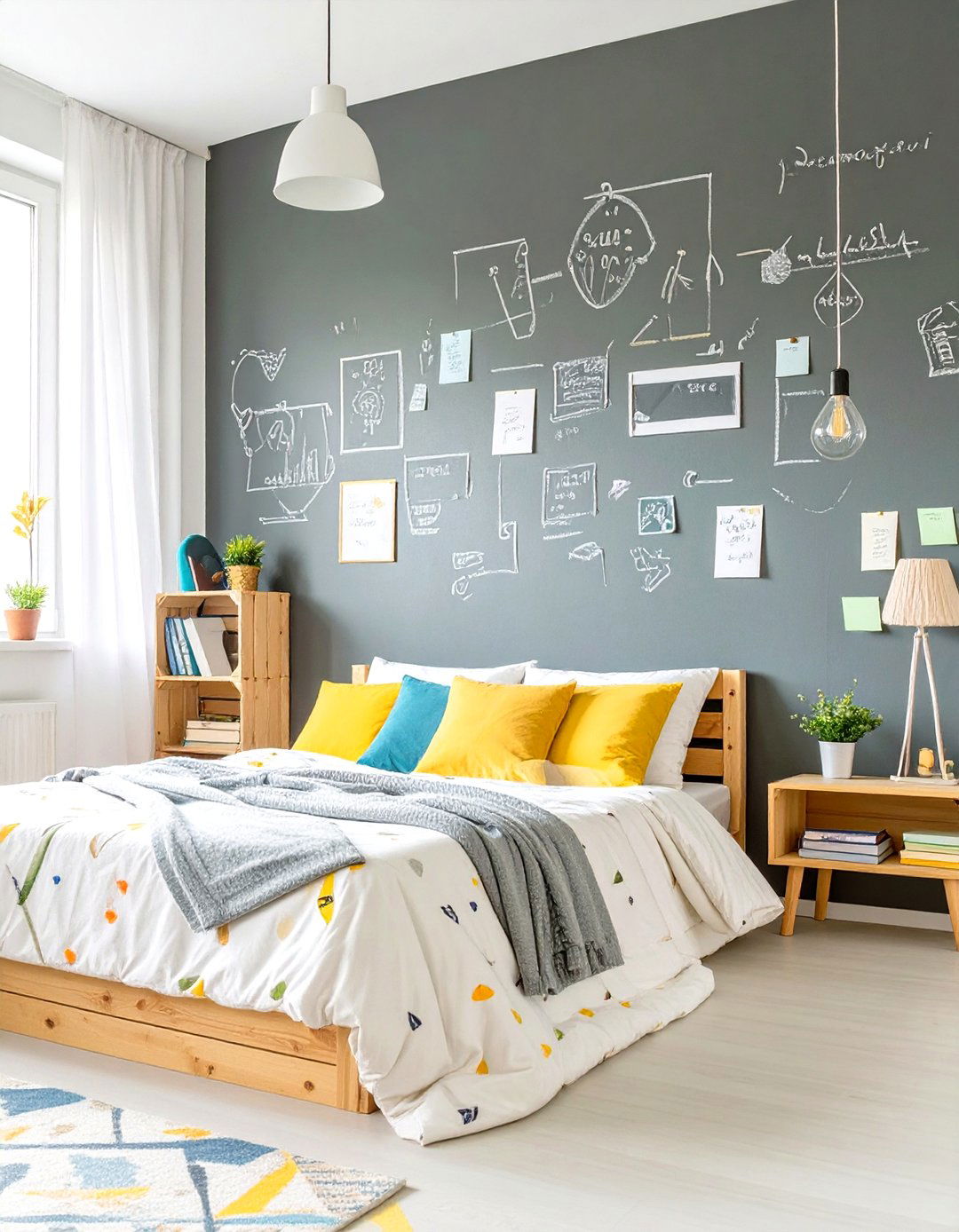 Chalkboard Accent Wall Teen Boy Bedroom - 30 teen boy bedroom ideas