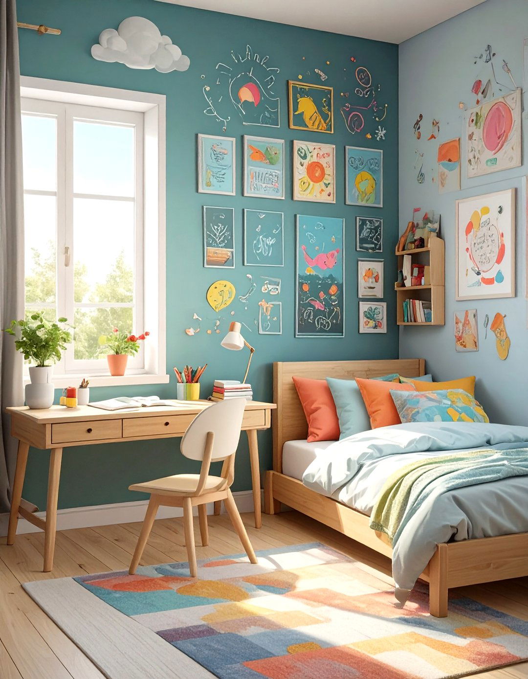Chalkboard Accent Wall - 30 teenage bedroom ideas