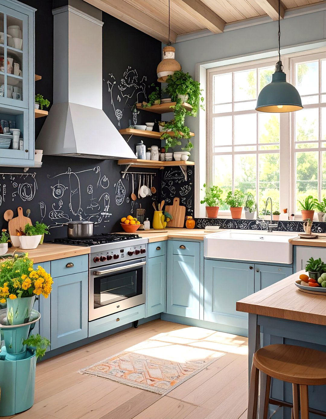 Chalkboard Paint Backsplash - 30 unique kitchen backsplash ideas