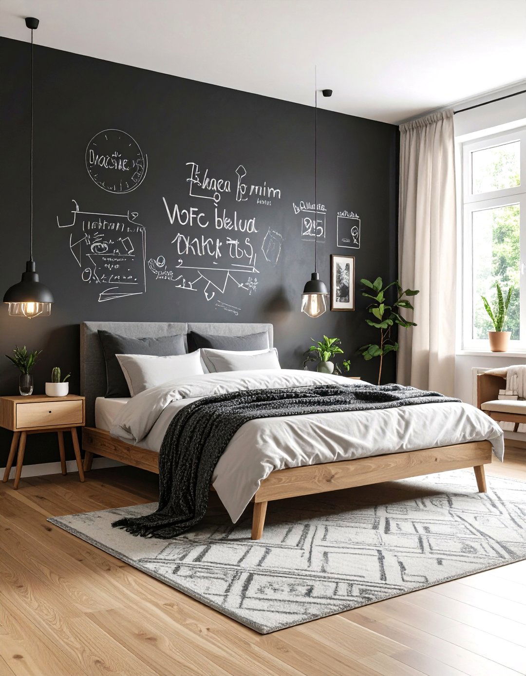 Chalkboard Paint Bedroom Wall - 30 accent wall bedroom ideas
