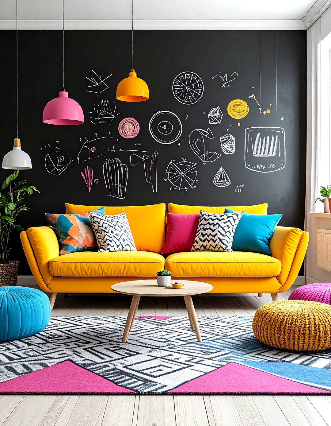 Chalkboard Paint Living Room Wall - 30 living room feature wall ideas